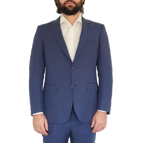 Canali Exclusive Silk Linen Royal Blue Suit 2