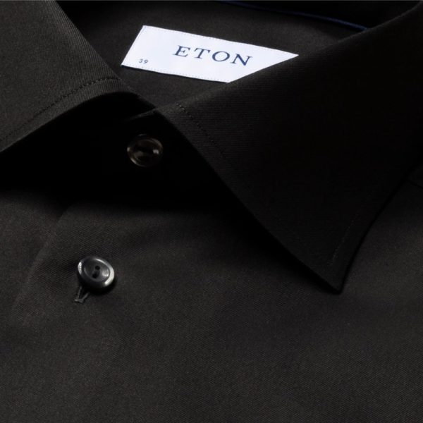 Eton Signature Twill Slim Fit Black Shirt 2