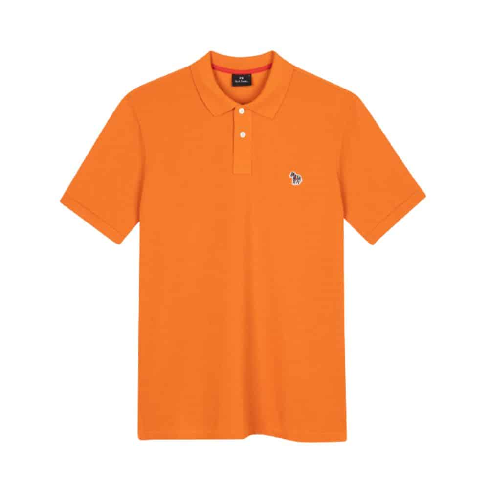 Paul Smith Orange Polo Shirt With Zebra Logo | Menswear Online