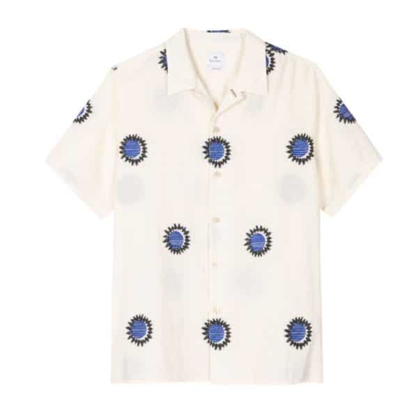 Paul Smith Cotton Blend Fil Coupe Sun Casual Fit Short Sleeve Shirt