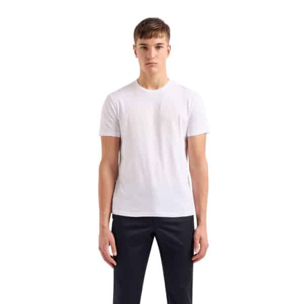 Armani Exchange AX Print Logo Regular Fit White T Shirt 2