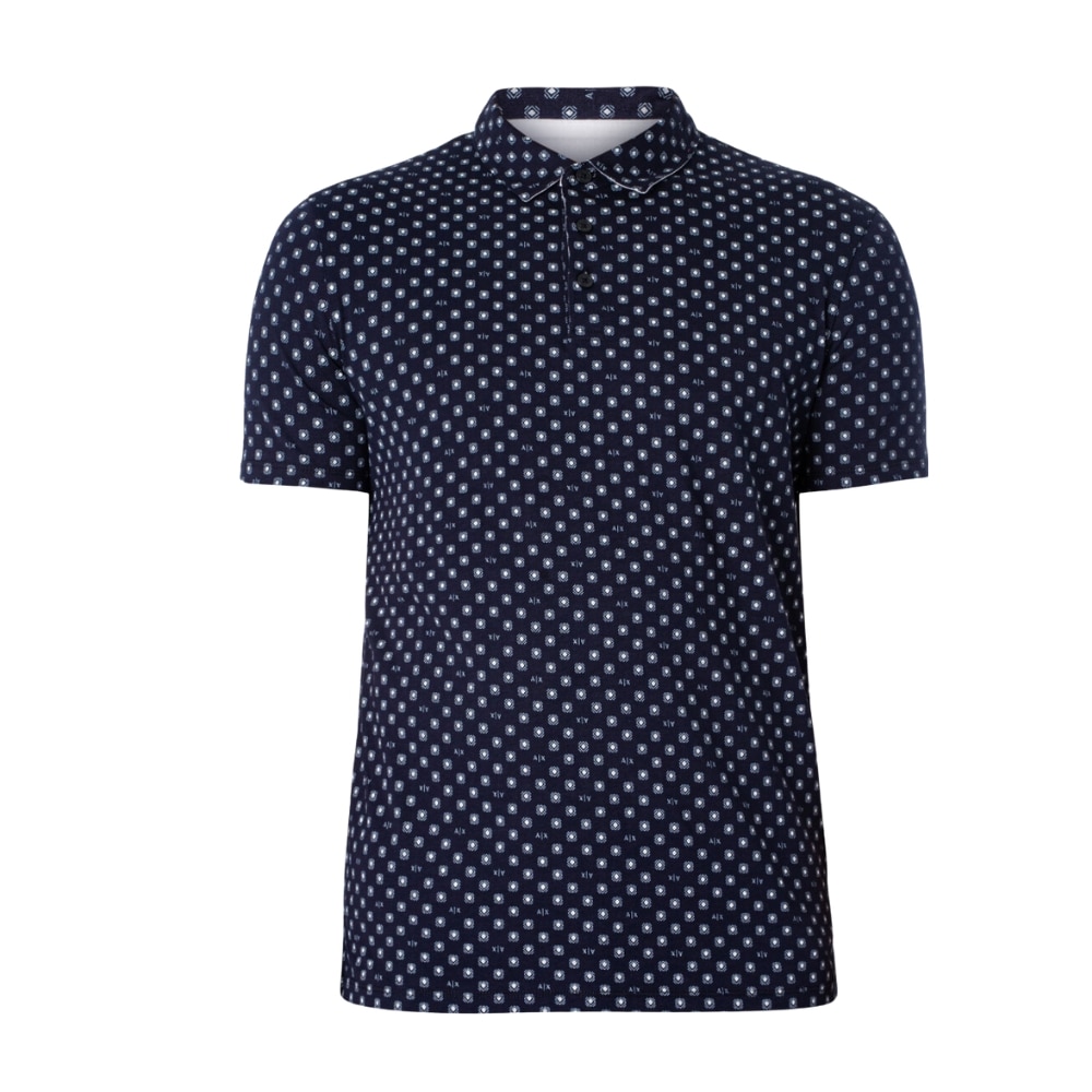 Armani Exchange Blazer Rhombus Navy Polo Shirt