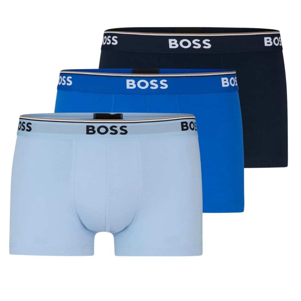 BOSS 3 PACK BLUE BOXERS