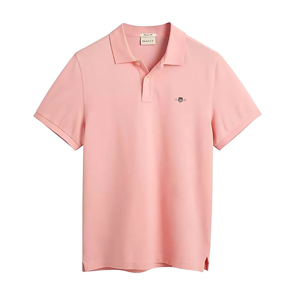 GANT Pink Regular Fit Shield Pique Polo Shirt