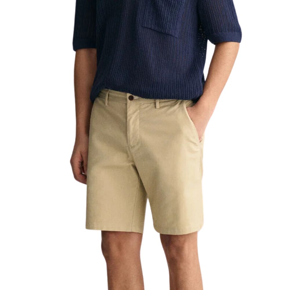 GANT Regular Fit Beige Chino Shorts