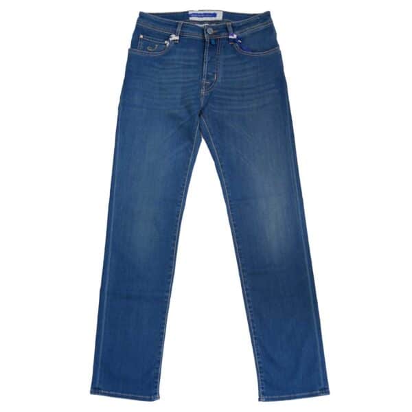 Jacob Cohen Bard Aqua Badge Super Stretch Soft Mid Blue Jeans 1