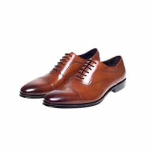 John White Guildhall Tan Capped Oxfords