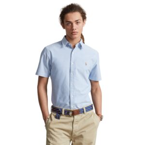 Polo Ralph Lauren Slim Fit Oxford Button Down Short Sleeve Light