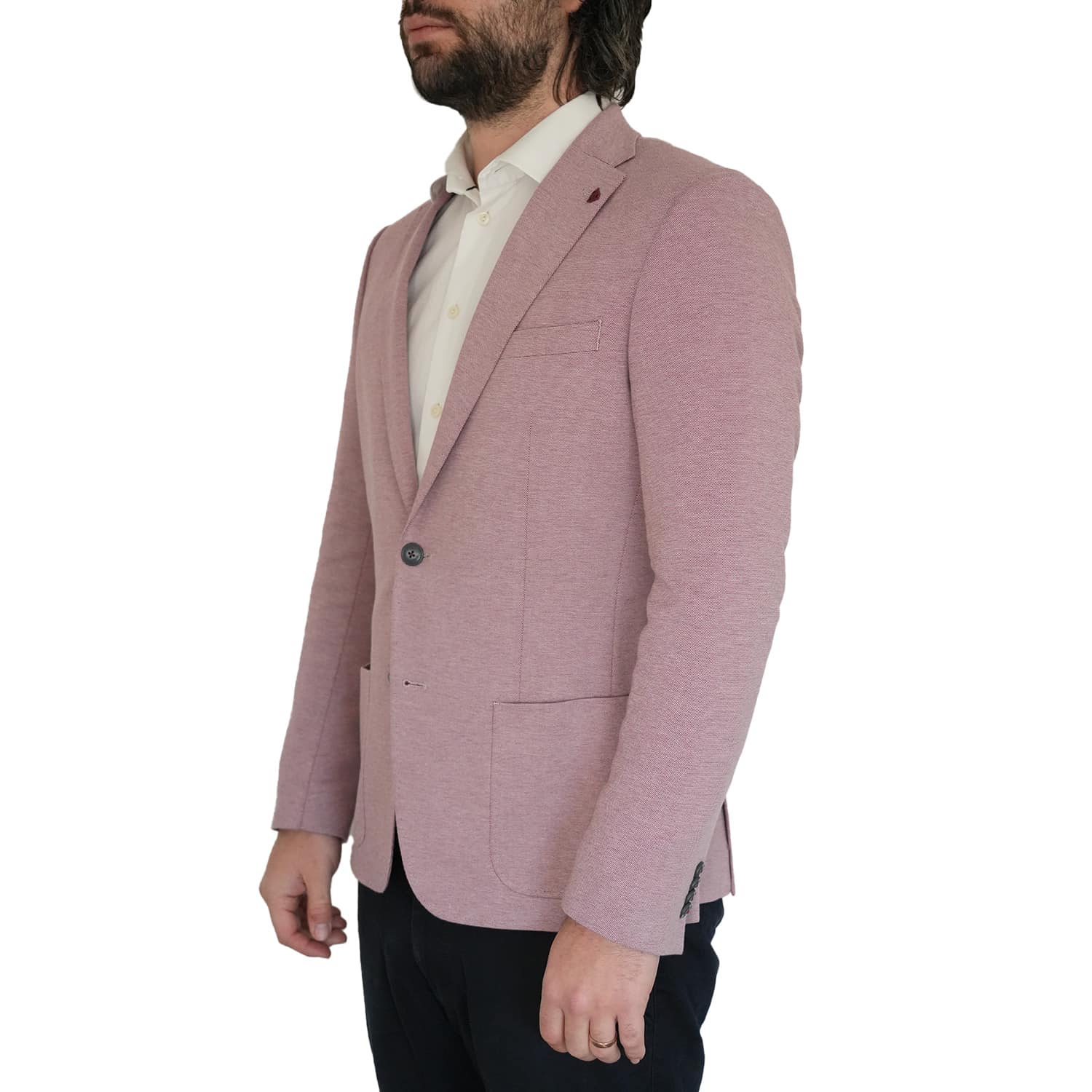 Roy Robson Slim Fit Soft Stretch Pink Jersey Jacket 3