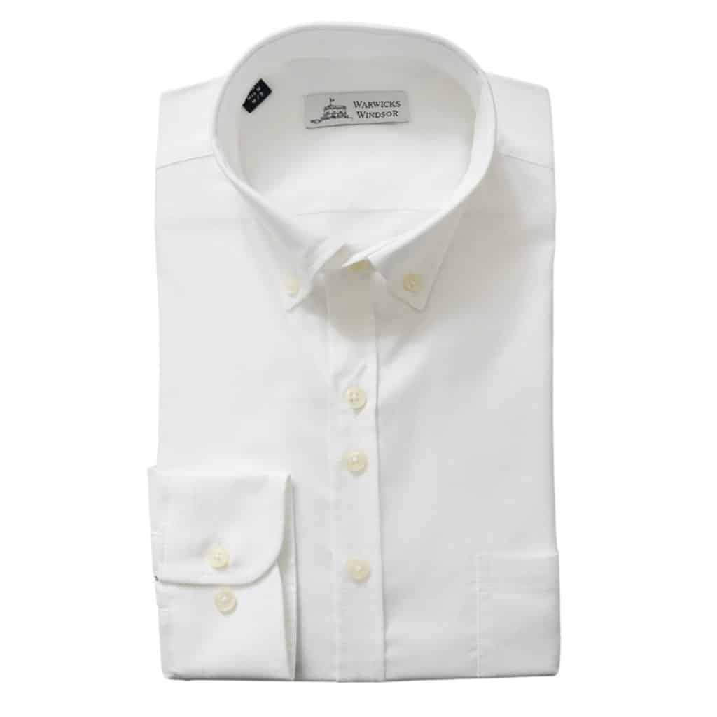 Warwicks Oxford Button Down Regular Fit White Shirt