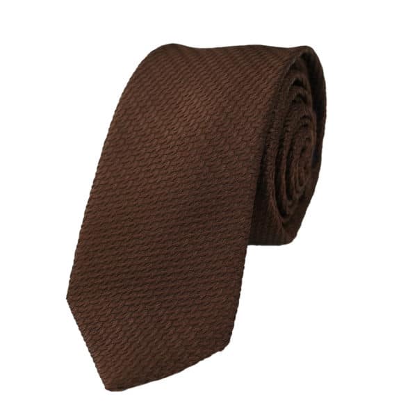 Warwicks Silk Textured Brown Tie 1 1