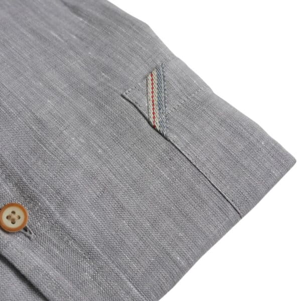 Warwicks grey linen shirt pocket