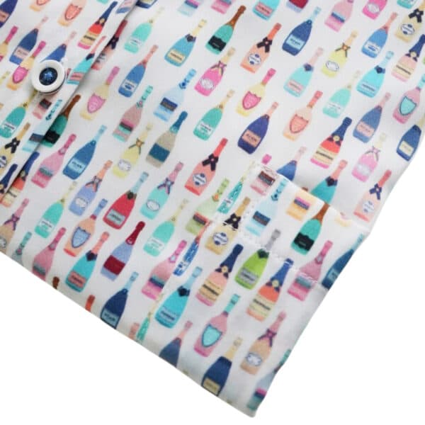 Warwicks short sleeve shirt bottle pattern pocket