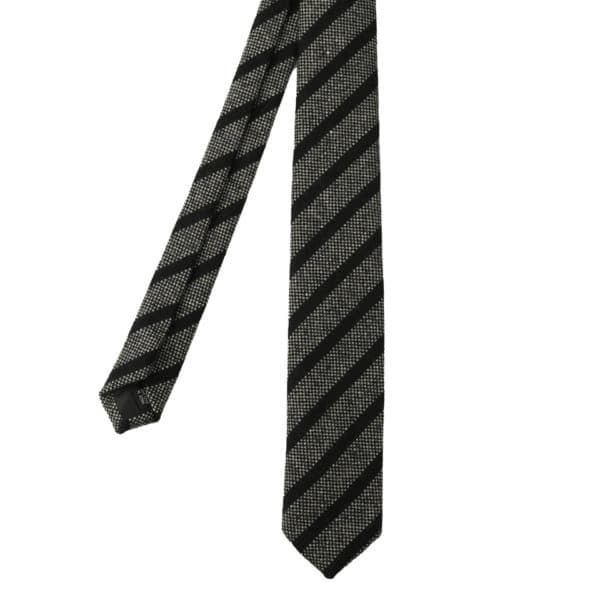striped grey wool tie2