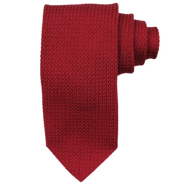 AMANDA CHRISTENSEN Classic Jacquard Textured Wine Red Tie