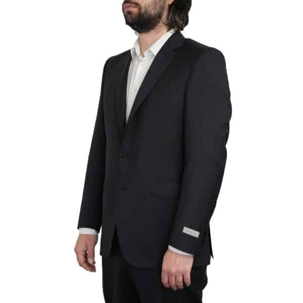Canali Pure Wool Super Fine Check Slim Fit Charcoal Suit 2