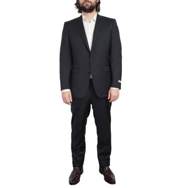 Canali Pure Wool Super Fine Check Slim Fit Charcoal Suit 3