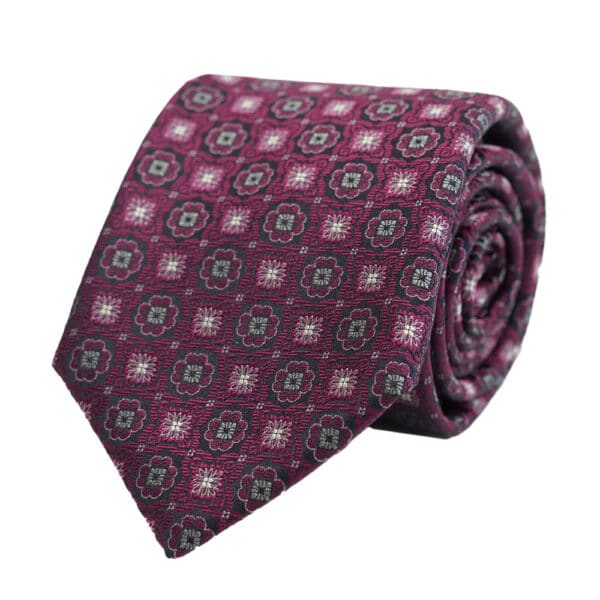 Canali Purple Tie Diagonal Pattern