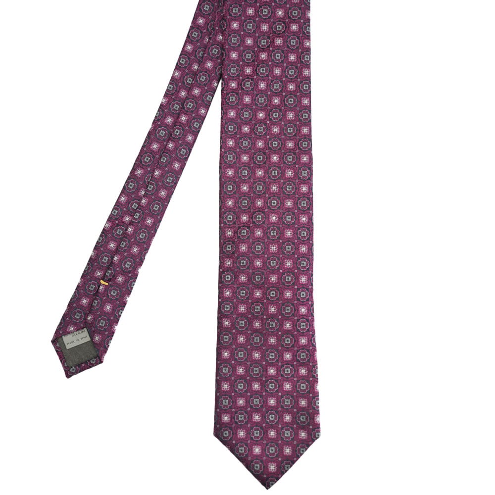 Canali Purple Tie Diagonal Pattern2