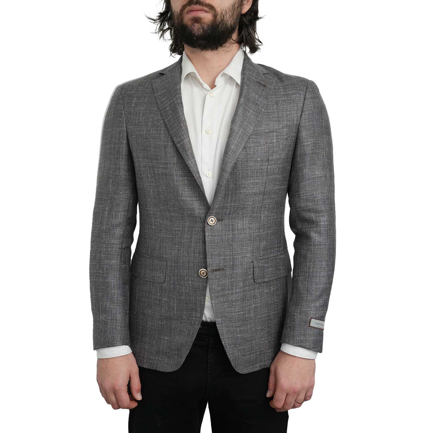 Canali Silk Wool Kei Regular Fit Brown Linen Jacket 1