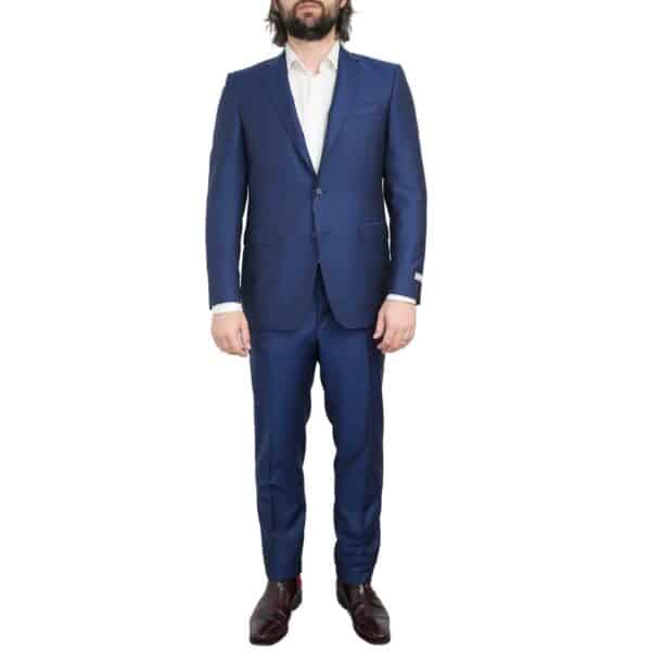 Canali Wool Mohair Birdseye Slim Fit Royal Blue Suit 2