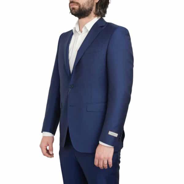 Canali Wool Mohair Birdseye Slim Fit Royal Blue Suit 3