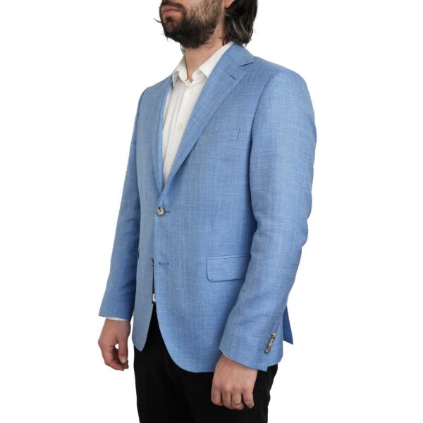 Eduard Dressler Silk Linen Loro Piana Fabric Sky Blue Jacket 2