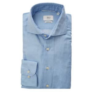 Eterna 1863 Linen Cotton Modren Fit Blue Shirt MO