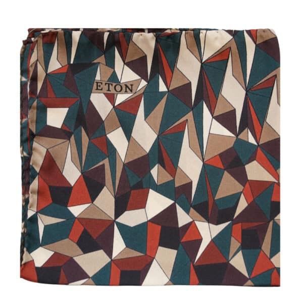 Eton pocket square with triangle pattern