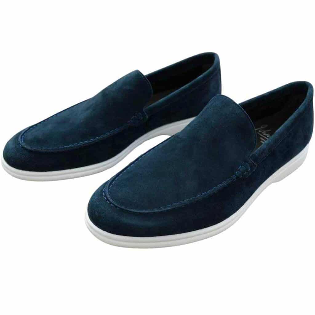 JOHN WHITE FIRTH SOFT SUEDE NAVY LOAFERS MO