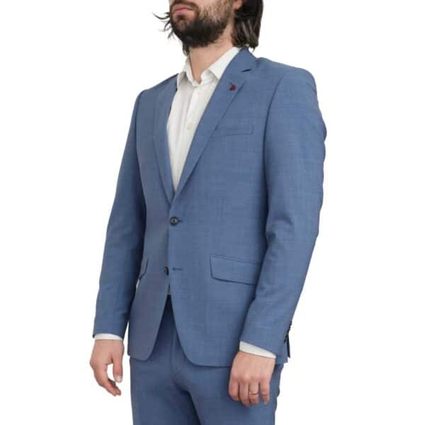 Roy Robson Slim Fit Stretch Virgin Wool Blend Light Blue Suit 1