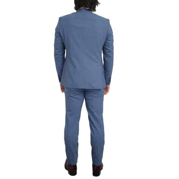 Roy Robson Slim Fit Stretch Virgin Wool Blend Light Blue Suit