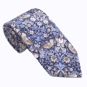 VAN BUCK Strawberry Thief Blue Tie