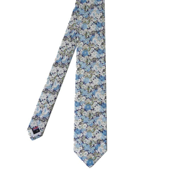 Van Buck Libby Floral Liberty Fabric Cotton Blue Tie Set 1 1