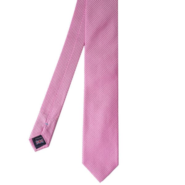 Van Buck London Neat Silk Pink Tie 1 1