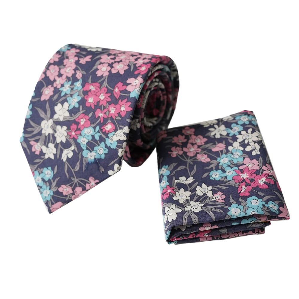 Van Buck Strawberry Sea Blossom Liberty Fabric Cotton Pink Tie Set 1