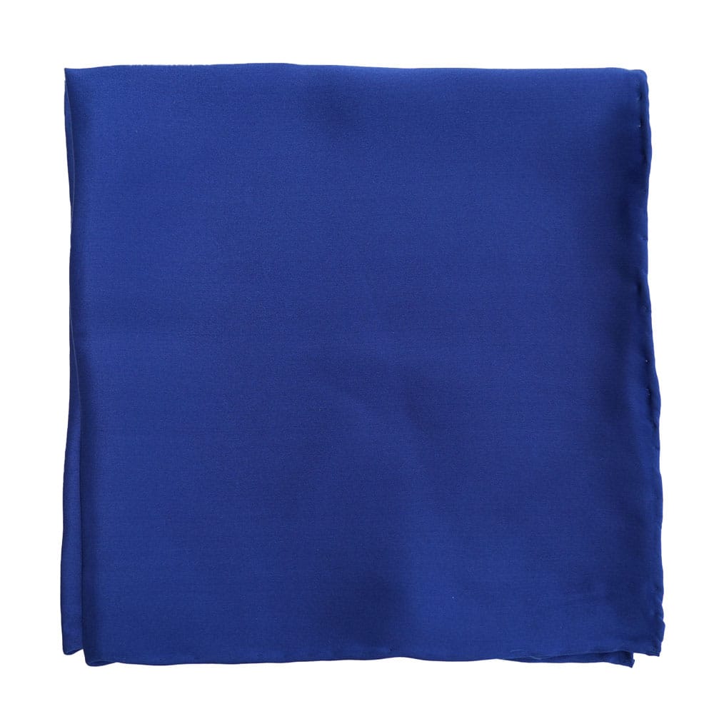 Warwicks silk blue pocket square
