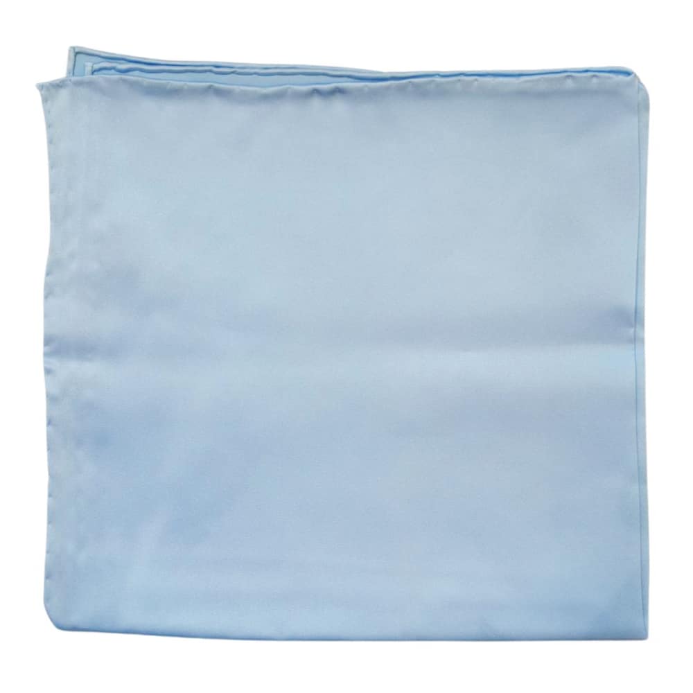 Warwicks silk light blue pocket square