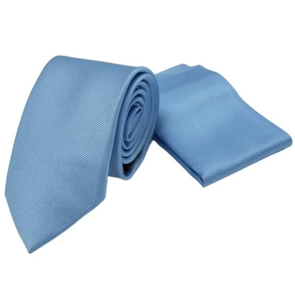 blue textured tie and pocket square set 2