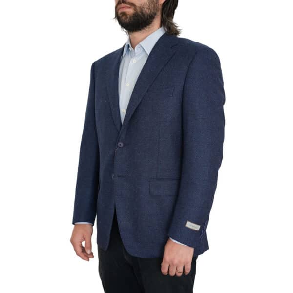 Canali Pure Wool Micro Weave Contemporary Fit Blue Jacket 1