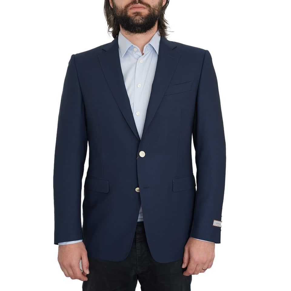 Canali Pure Wool Travel Water Repellent Slim Fit Royal Blue Blazer 3