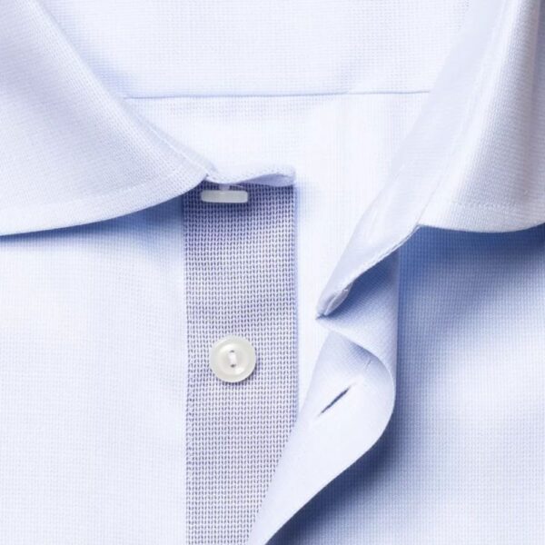 ETON Light Blue Signature Twill Shirt – Semi Solid piping