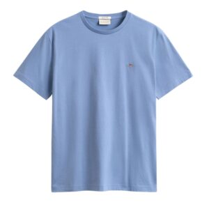 GANT Regular Fit Faded Denim Shield T-Shirt
