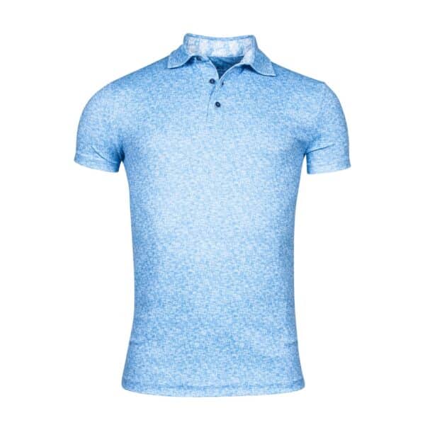 Giordano Formentini Printed Stretch Light Blue Polo Shirt