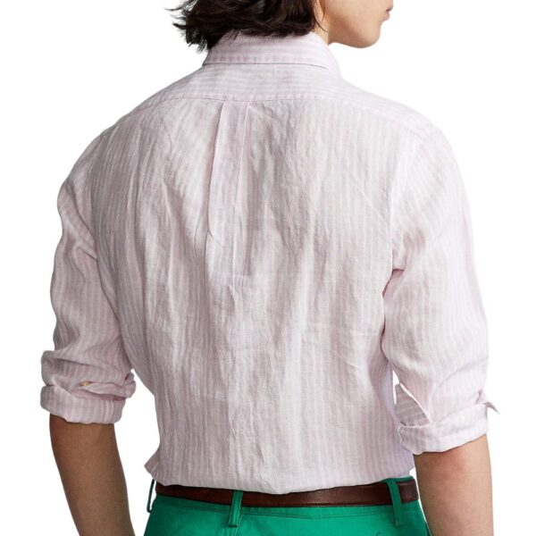 Polo Ralph Lauren Long Sleeve Pink And White Stripe Button Down Shirt Menswearonline 3