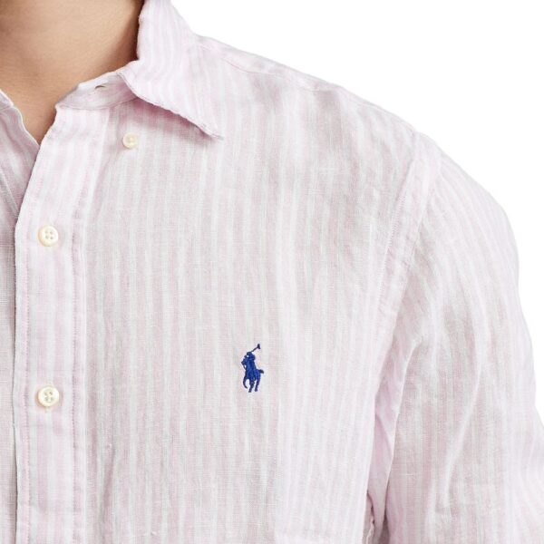 Polo Ralph Lauren Long Sleeve Pink And White Stripe Button Down Shirt Menswearonline 4