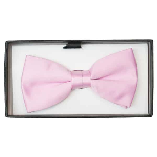 Warwicks pink silk bow tie