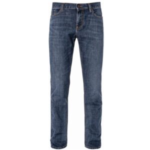 Alberto Regular Fit Blue Washed Stretch Jeans
