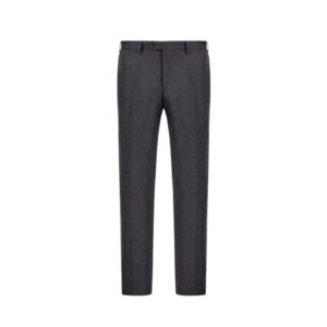 Canali Mid Grey Wool Flannel Formal Trousers