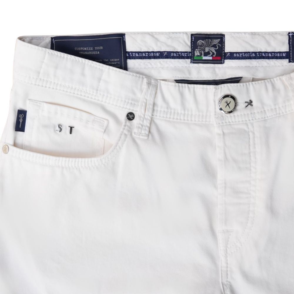 TRAMAROSSA LEONARDO OFF-WHITE COLOURED JEANS | Menswear Online